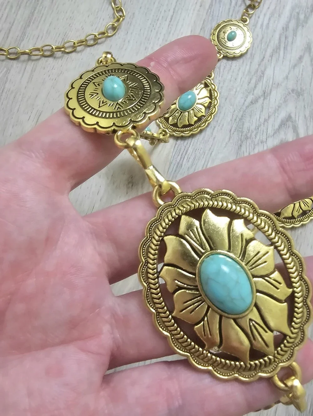 Bohemian Western Flora Metal Statement Belt